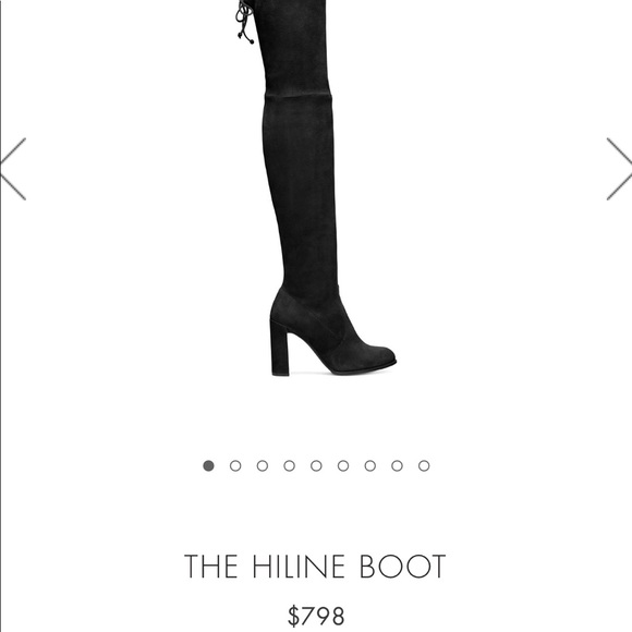 Stuart Weitzman black suede hiline boots - Picture 5 of 5
